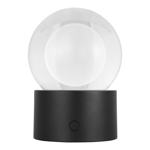 Sean Lavin by Visual Comfort Modern Mina Cordless/Rechargeable Table Lamp in Black For Sale