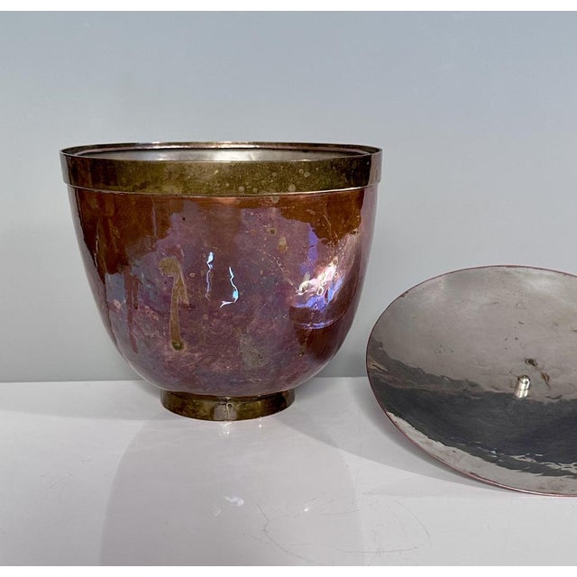 Copper Antique Art Deco Bonboniere in Copper and Brass from Will Odining, Leipzig, Germany, 1930s For Sale - Image 8 of 18