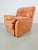 Italian designer lounge chair, leather armchair, italy a leather recliner by natuzzi, with a wonderful seat. Upholstered...
