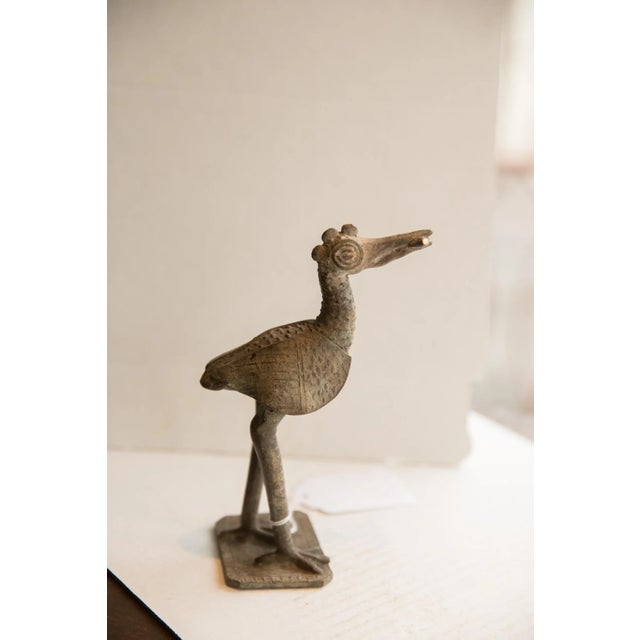 Vintage African Bird With Fish Sculpture For Sale - Image 4 of 8