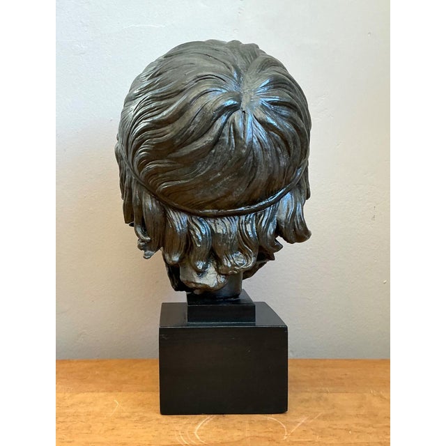 Vintage Bronze Classical Bust Sculpture of Sophocles For Sale - Image 4 of 18