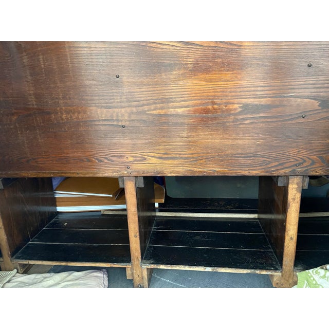 Antique Gothic Church Pew Choir Stalls 4 Seater Bench Theatre Seats For Sale In Sacramento - Image 6 of 10