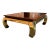 Asian inspired ming legged solid brass base coffee table having hardwood top, after Karl Springer, most likely...