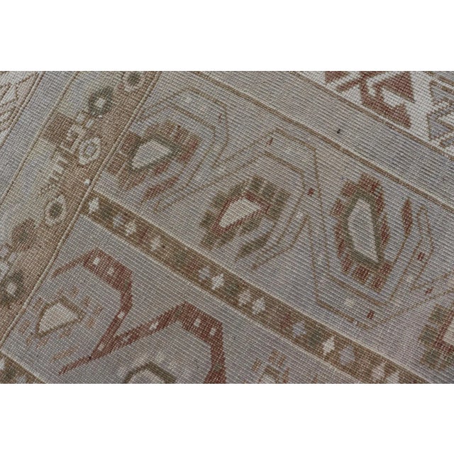 Vintage Turkish Oushak Unique Tribal Design in Earth Tones 3'5"x6'2" For Sale - Image 10 of 10