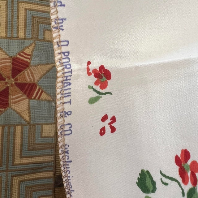 Shabby Chic Brunschwig &Fils Scarlet Pimpernel 36” W by 54” L For Sale - Image 3 of 6