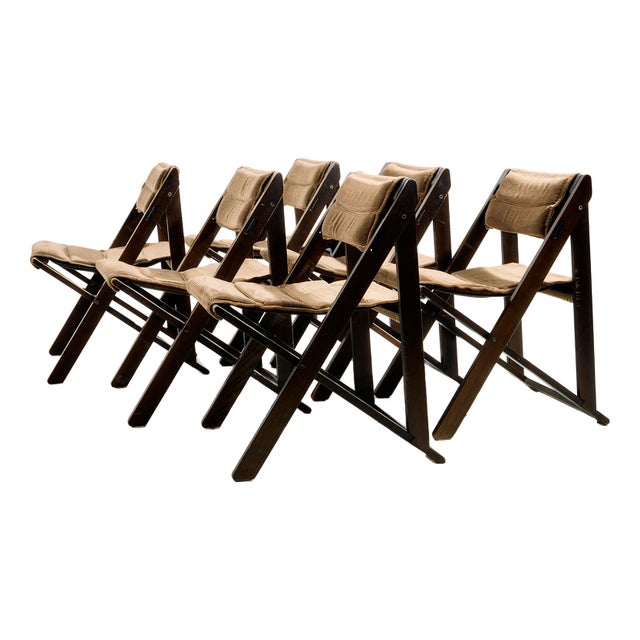 Foldable Beech Chairs by Cor, 1970s, Set of 6 For Sale