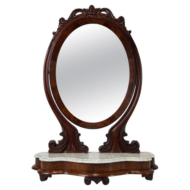 Antique English Marble-Top Dressing Mirror For Sale - Image 14 of 14