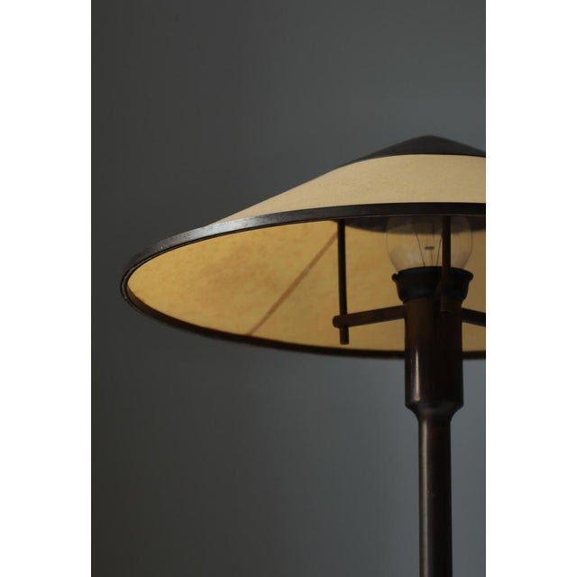 Art Deco Model T3-Major Table Lamp in Browned Brass attributed to N.R. Thykier, Denmark, 1930 For Sale - Image 4 of 16