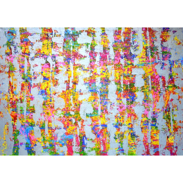 Expression With Silver 3.Modern Original Hand Painting. For Sale