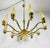 Metal Stilnovo Mid-Century Modern Italian Brass and Glass Chandelier, 1960s For Sale - Image 7 of 13