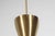 Mid-Century Modern 1950s Spun Satin Brass Aluminum Pendant For Sale - Image 3 of 6