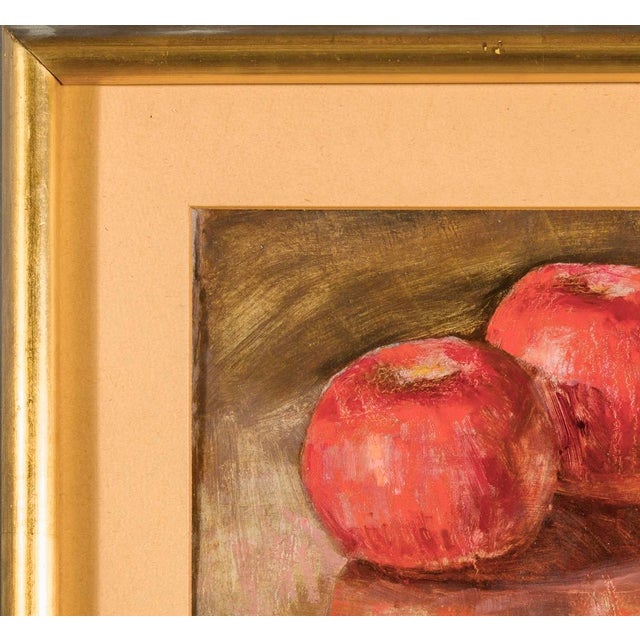 Mid-Century 1950s Italian Signed and Dated Still Life with Apples For Sale - Image 4 of 13