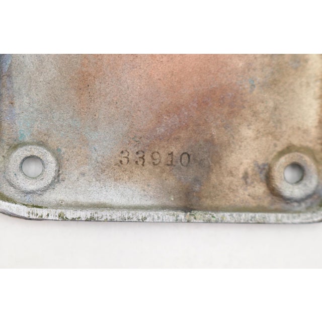 Mid 20th Century Vintage 14.125 In. Yale & Towne Nickeled Brass Door Push Plate For Sale - Image 5 of 5