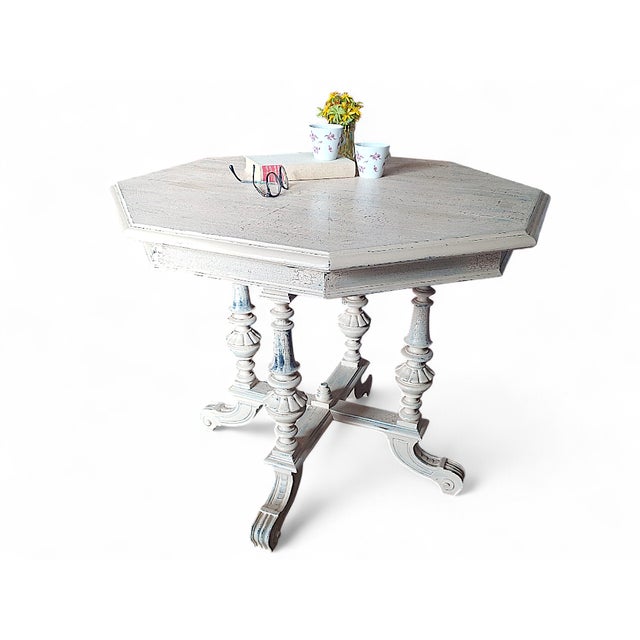 Antique Gründerzeit Dining Table in Wood, Germany, 1900 For Sale - Image 6 of 9