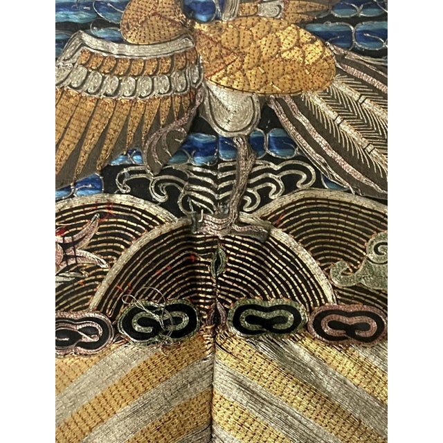 Framed Fine Embroidered Second Rank Badge Chinese Qing Dynasty For Sale - Image 9 of 13