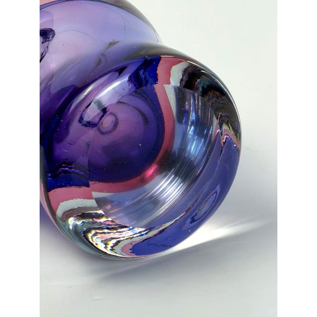 Purple and Fuchsia Sommerso Murano Glass Decanter, 1980s For Sale - Image 9 of 11