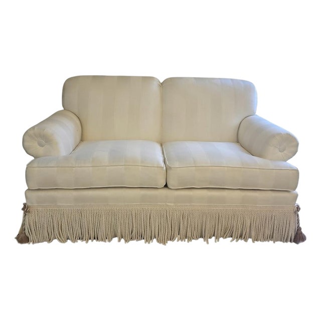 Cozy & Elegant Custom Ethan Allen Loveseat Sofa For Sale
