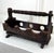 Spanish Revival Solid Wood & Brass Three Wine Bottle Holder For Sale In Houston - Image 6 of 12