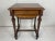 Beautiful styled authentic German walnut wood sewing table with mirror and storage space.With beautiful stylish details...
