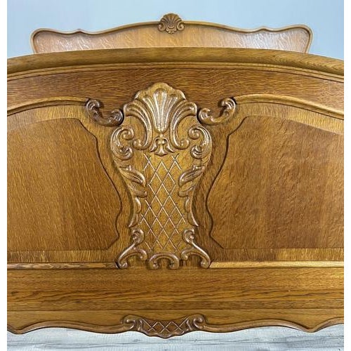 Vintage French Louis Double Bed Frame with Bedside Tables For Sale - Image 4 of 16