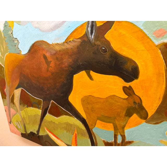 “Moose Morning” Art by LWren Walraven For Sale - Image 10 of 10