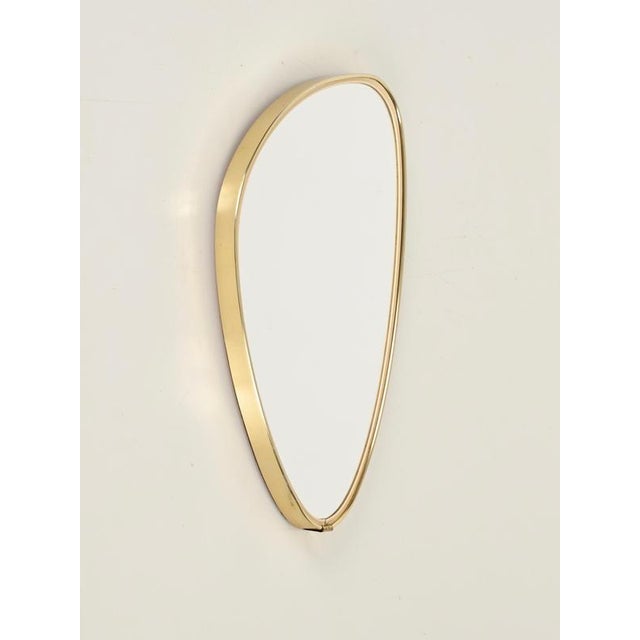 Gold Mid-Century Italian Asymmetric Brass Wall Mirror, 1950s For Sale - Image 8 of 12