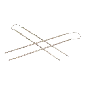 Mid 20th Century Silver Plated Pairs of Chopsticks, Two Pairs