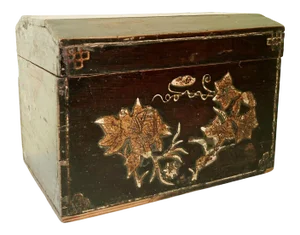 Antique Chinese Hand-Painted Box, Circa Mid of 19th Century