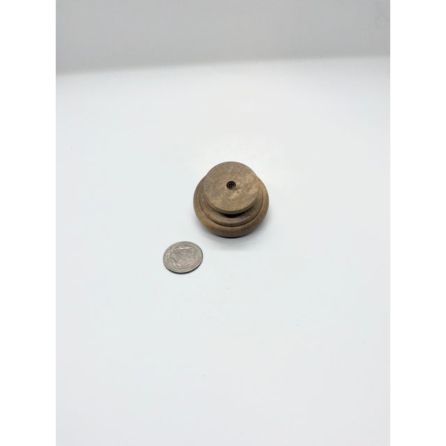 Contemporary Henredon Wood Knob Antique Finish. For Sale - Image 3 of 3