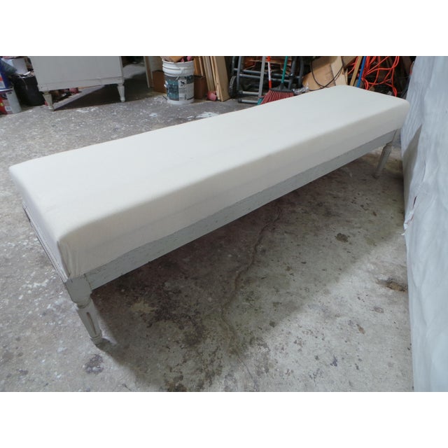 Swedish Gustavian Style Bench For Sale - Image 4 of 8
