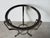 Vintage Art Deco Style Hand-Wrought Iron & Green Marble Side Table With Greek Key Motifs For Sale - Image 10 of 12
