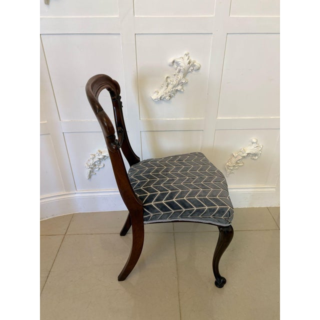Set of Victorian Carved Rosewood Side Chairs, 1850s For Sale - Image 11 of 14