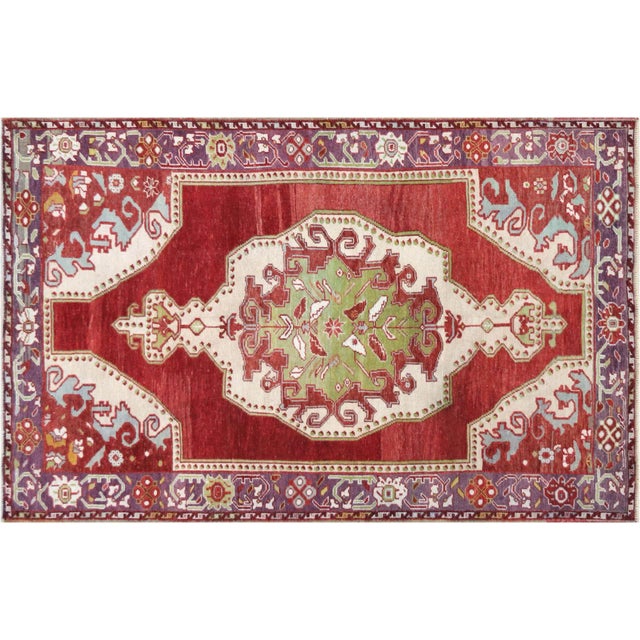 1960s Turkish Oushak Rug For Sale In Los Angeles - Image 6 of 6