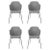 Textile Grey Jupiter Lassen Chairs by Lassen, Set of 4 For Sale - Image 7 of 7