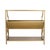 Metal Keats Library 2-Tier 36"W Bookcase, Gold For Sale - Image 7 of 9