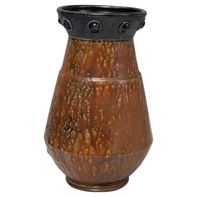 20th Century European Drip Glaze Ceramic Vase For Sale - Image 10 of 18
