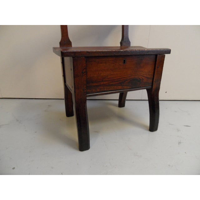 Antique Dutch Wooden Bench with Storage Compartment For Sale - Image 9 of 11