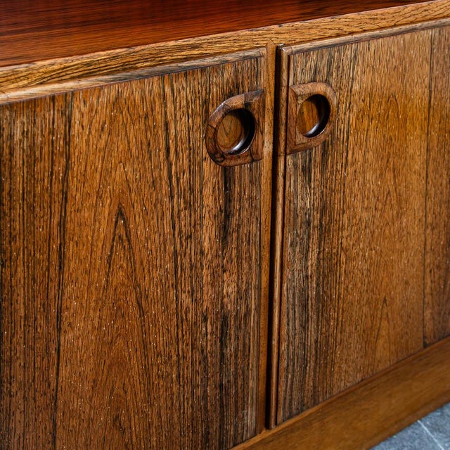 Mid Century Danish Modern Cabinet Brazilian Rosewood Bookshelf Poul Hundevad, Attributed For Sale In Sacramento - Image 6 of 10