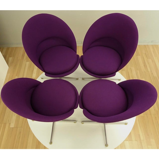 Mid-Century Modern 4 Vintage Cone Chairs by Verner Panton From Plus-Linje Denmark 1958 Restored For Sale - Image 3 of 15