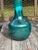 Metal Pair of Oversized Vintage Drip-Glaze Ceramic Table Lamps in Teal and Deep Green, 1970s For Sale - Image 7 of 8