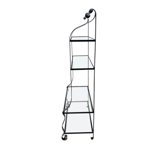 Modern Mid 20th Century Iron Etagere or Baker's Rack For Sale - Image 3 of 7
