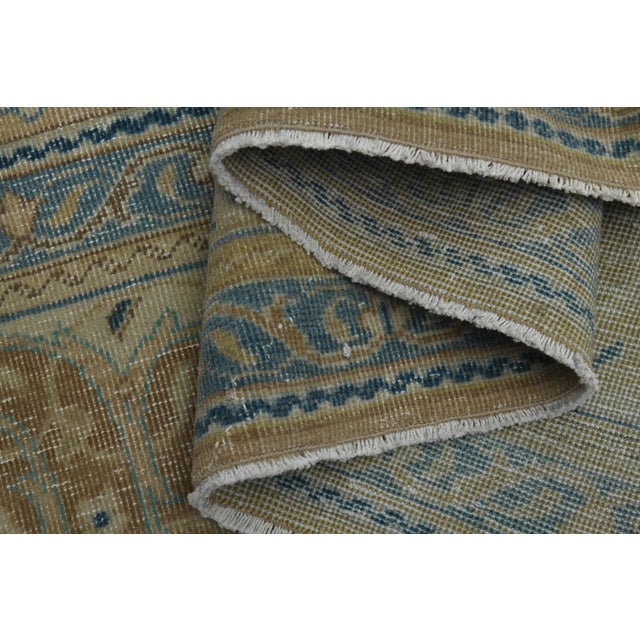 1970s Vintage Persian Handmade Wool Cotton Orange Area Rug For Sale - Image 9 of 11