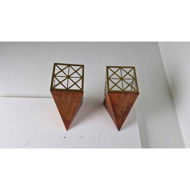 Metal Wall Lamps in Brass Sheet and Cast Brass attributed to Luca Scacchetti, 1980s, Set of 2 For Sale - Image 7 of 11