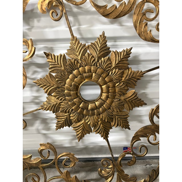 Decorative French Gold Ceiling Medallion, 19th Century