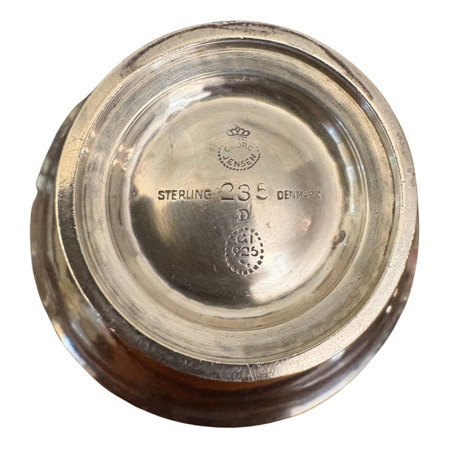 Metal 1940s Art Deco Georg Jensen Sterling Silver Salts, Model - Pair For Sale - Image 7 of 7