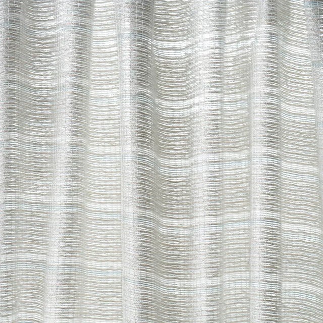 SAMPLE - Schumacher Anyo Indoor/Outdoor Sheer Fabric In Sky For Sale