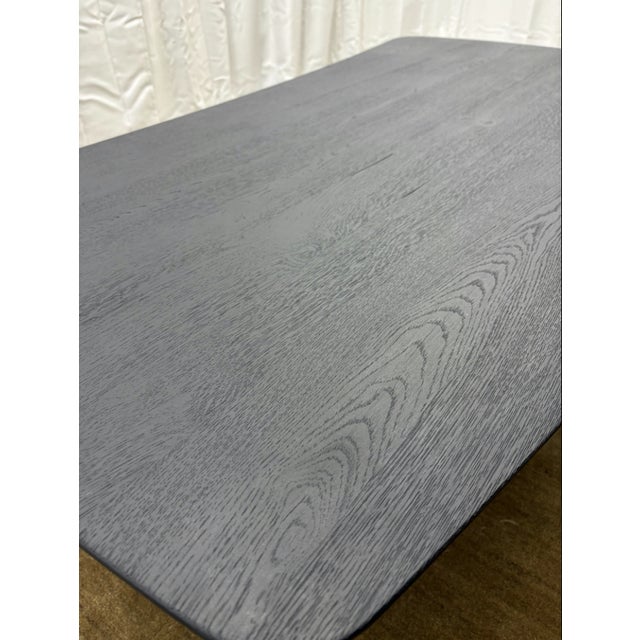 Arhaus Sculptural Two-Tone Coffee Table Organic Modern | Matte Black Top With Blonde Wood Legs For Sale - Image 13 of 18