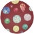 Contemporary Nicolette Mayer Jewel Red 16" Round Pebble Placemats For Sale - Image 3 of 3
