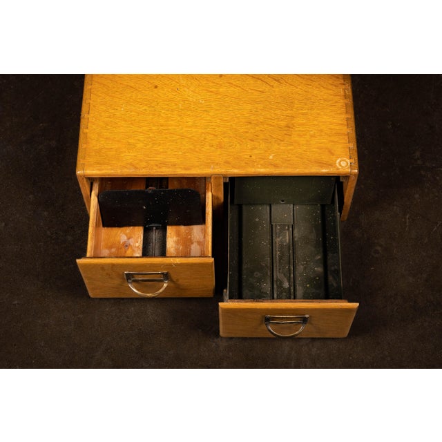 1930s Vintage Two Drawer Wooden Card Catalogue Chairish
