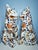 Imari Porcelain 1980s Oversized 19" San Tao Fang Imari Foo Dog Floor Guardian Statues - A Pair For Sale - Image 4 of 11